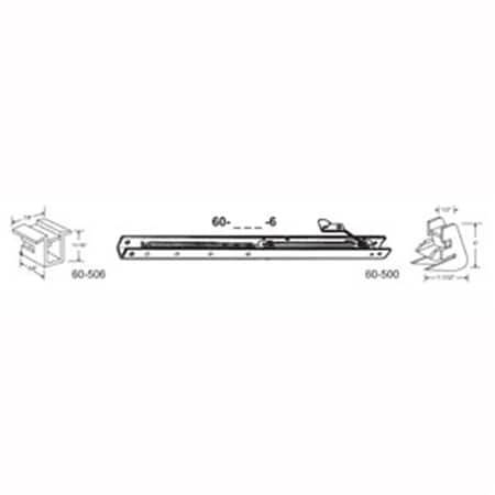 Robus Splendor 22 in. Balance Stamped No. 2110 with Ends 60-506 & 60-500 Attached Window Channel, 6PK RO1208344